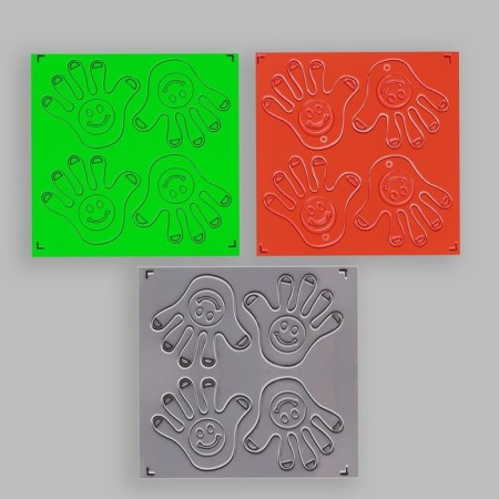Reflective stickers "palm", 6.5 × 7 cm, 4 pcs on the sheet, color mix-4