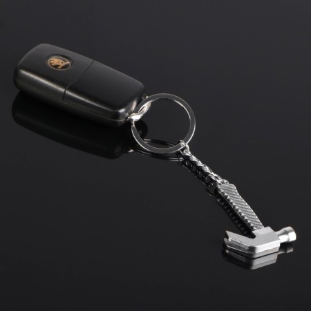 Cartage keychain, "hammer", chrome