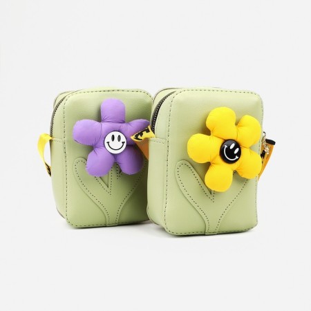 Baby Bag with lightning, long belt, green color-3