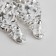 Hanging earrings with rhinestones "openwork" ice, white color in silver, 8.3 cm