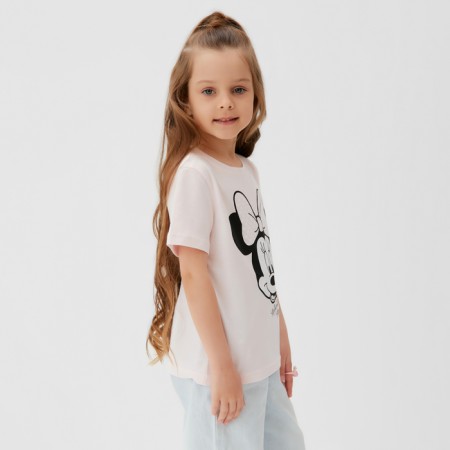 Children's T-shirt Disney "Minnie Mouse", height 110-116 (32), pink mix-2