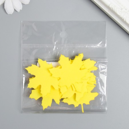 The workpiece of Foamiran "Mine Leaf" 4,5x4.5 cm, thickness. 1mm, set 10 pcs, yellow mix-2
