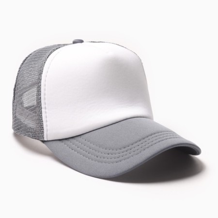 Baseball cap with minaku grid, color light gray, size 56-58