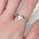 Ring "Classic" crystal circle, white color in silver, dimensionless