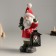 Ceramics Ceramics "Santa Claus in a red fur coat, with a flashlight and a Christmas tree" 15.5x9x30 cm