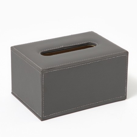 Salvetnitsa made of artificial leather, gray color 10 x 18 x 10 cm-1