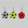 The reflective element "football", bilateral, d = 5 cm, color mix