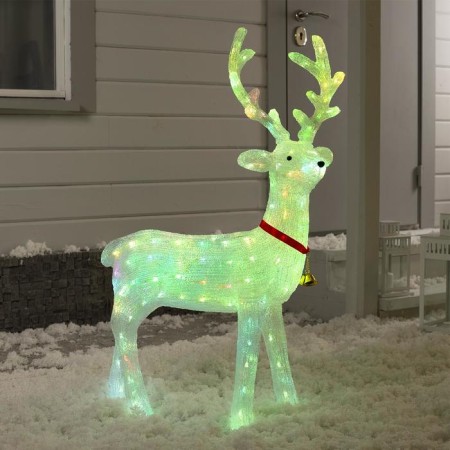 LED figure "Deer" 57 × 90 × 25 cm, acrylic, 40 LED, 220 V, glow of multi (RGB)-2