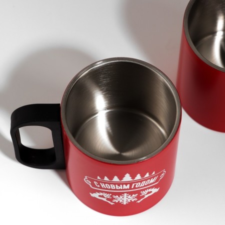 New Year! New Year's set "Warm New Year", a thermos 500 ml, a mug 2 pcs-14