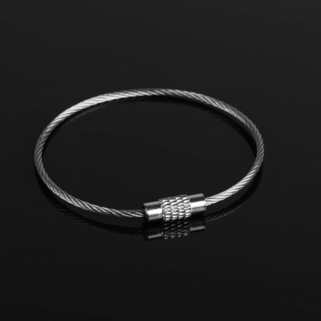 Torso key keychain, steel cable, 16 cm