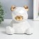 Souvenir Ceramics "White Bear, gold ears and nose" 17.5x15.5x16.5 cm