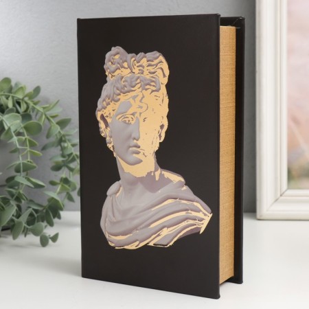 Safe Brush Tree leatherette "Apopolon" with gold 21x13x5 cm-1