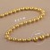Beads on threads, round, 4 mm, 9 ± 1 m, gold color