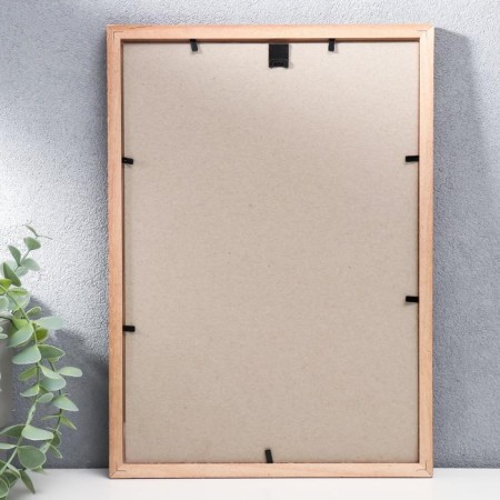 Photo frame pine С15 21x30 cm, 008 Mahagon 3 (plastic screen)-3