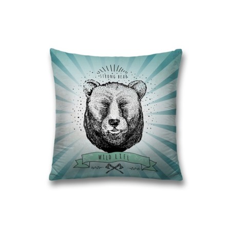 Decorative pillowcase "Bear", size 45 x 45 cm, sewn -up