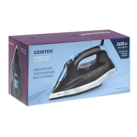 Utable Centek CT-2315, 2600 W, ceramic sole, 320 ml, black-8