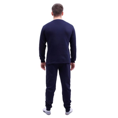 Male thermal underwear, cotton with the basis, size 50, dark blue color-1