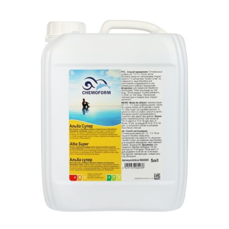 Algicide against algae, bacteria and fungi in the Alba Super 5 L basin