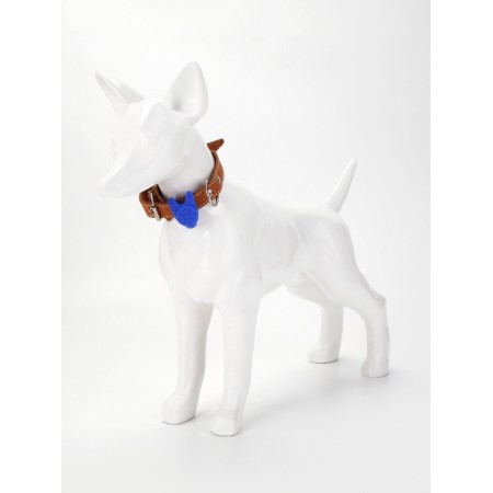 Light beacon on the collar/leash with 3 lumines of the "foot", 3.2 cm, silicone, blue-1