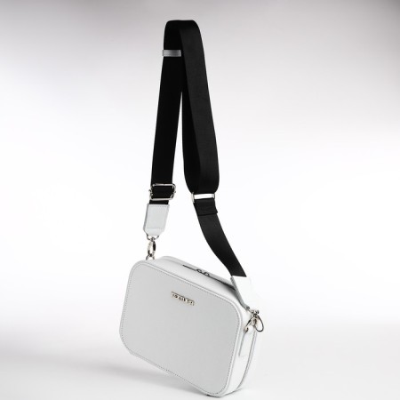 Women's bag over the shoulder Textura, small size, white color-6