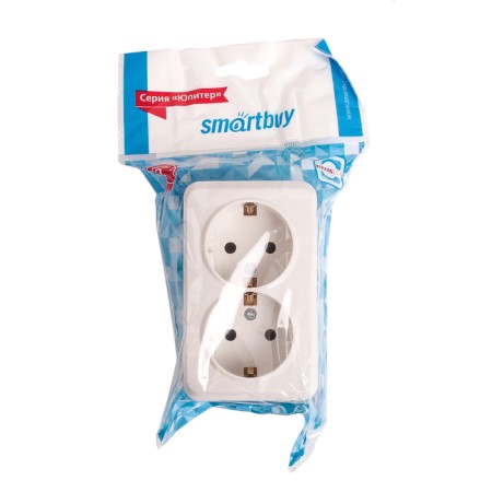 Smartbuy "Jupiter", double, 16 a, with grounding, white-1