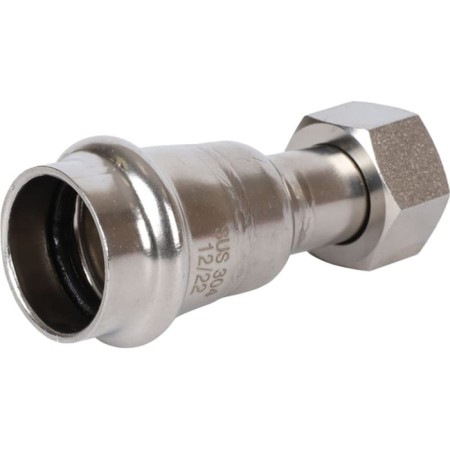 Adapter Rommer RSS-0026-002212, VPR-BR, D = 22 mm x 1/2 ", press, crochet, stainless steel. Steel.-3