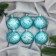 Set of balls plastic D-6 cm, 6 pcs "retro" blue