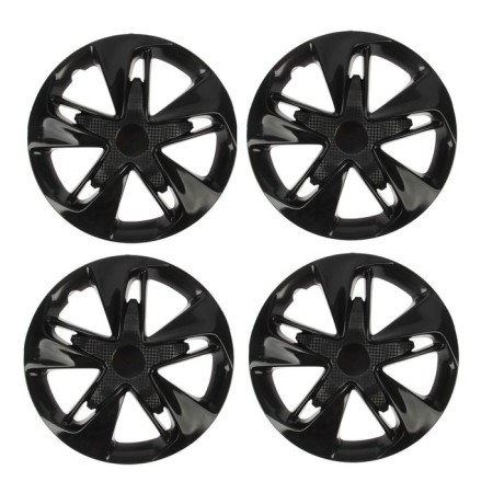 Wheel caps R16 "Super Astra", Black Gloss Carbon, set 4 pcs