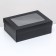 The box is folding, the lid is, with the window, black, 24 x 17 x 8 cm