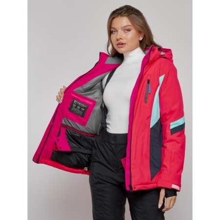 Ski jacket female winter, size 42, pink color-8