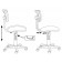 Armchair bureaucrat, gray, back mesh, CH-299/G/15-48