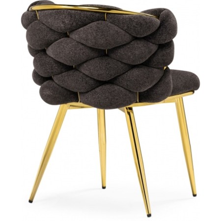 STULL OF A Metal Carcass Rendi Metal/Fabric, Gold/Gray 64x70x77 cm-3