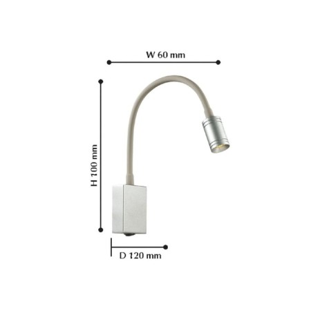 Wall lamp Murum 60 mm, 120 mm, LED 3W-1