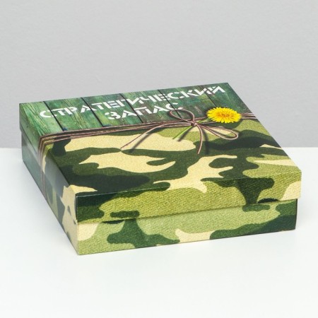 The box is folding, "strategic stock" 23 x 23 x 6.5 cm-1