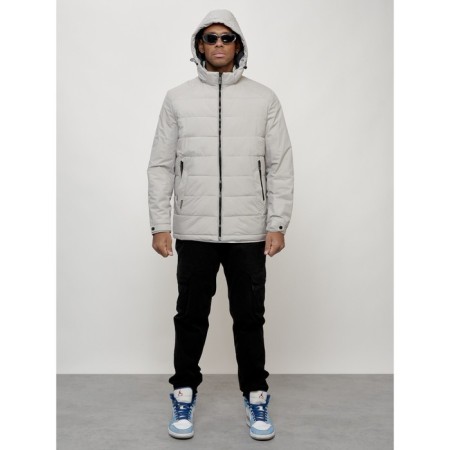 Male spring jacket, size 56, light gray color-15