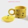 Ceramic mug with silicone lid of the Lemon shares, 350 ml, yellow color