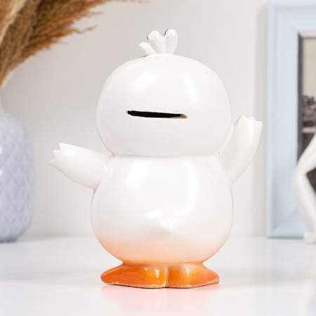Piggy bank "Duck" 17x14cm, white-3