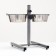 Adjustable stand with 2 bowls of 1.8 liters, height stands 40 cm