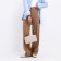 Bag Women's Cross-Bodi with a zipper, beige color
