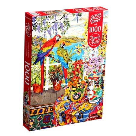 Puzzle "Parrots on the veranda", 1000 elements