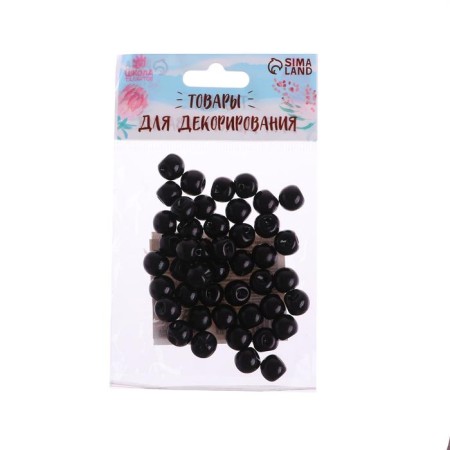 The eyes are sewing, set 48 pcs, size 1 pc. 1 cm, black color-1