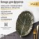 Fruit dish "leaf", 30 × 18 × 2 cm, gold color with green