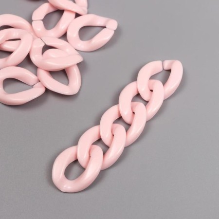 Decor for creativity Plastic "Ring for the chain" Direct pink set 25 pcs 2.3x1.65 cm