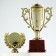 Cup 014, award figure, gold, plastic stand, 32.5 × 16 × 8.5 cm.