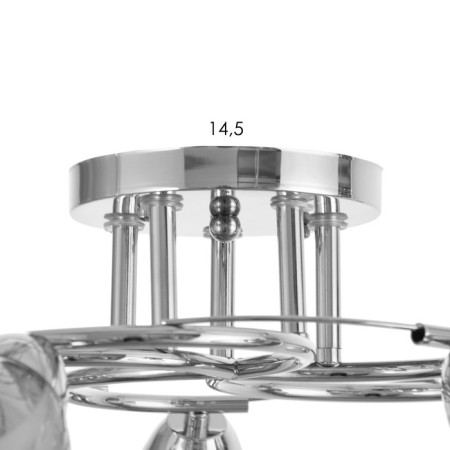 Causte "Poli" 5x60W E27 chrome 58x58x24cm-6