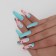 Falms "turquoise", 12 pcs, with adhesive plates, ballerina shape, multi -colored