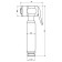 Hygienic watering can Savol SK-PQT08C, holder, shower hose 120 cm, bronze