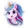 Diamond mosaic on a keychain with partial filling for children "Unicorn"
