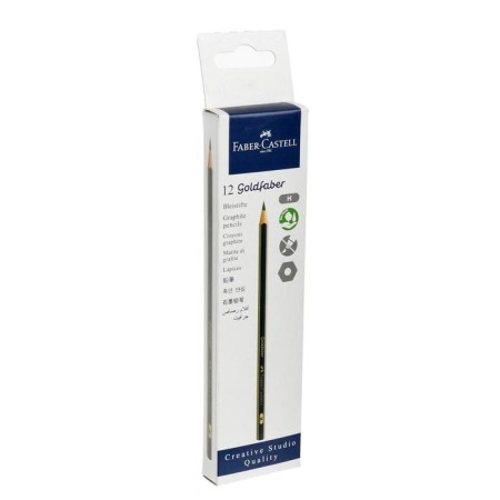 Pencil black-granographic Faber-Castell Goldfaber 1221 H, hexagonal, price for 1 pcs-1