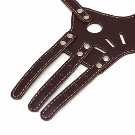 Muzzle of pressed leather adjustable, No. 3, DN 6.8 cm, ohm 21-28 cm, brown-8